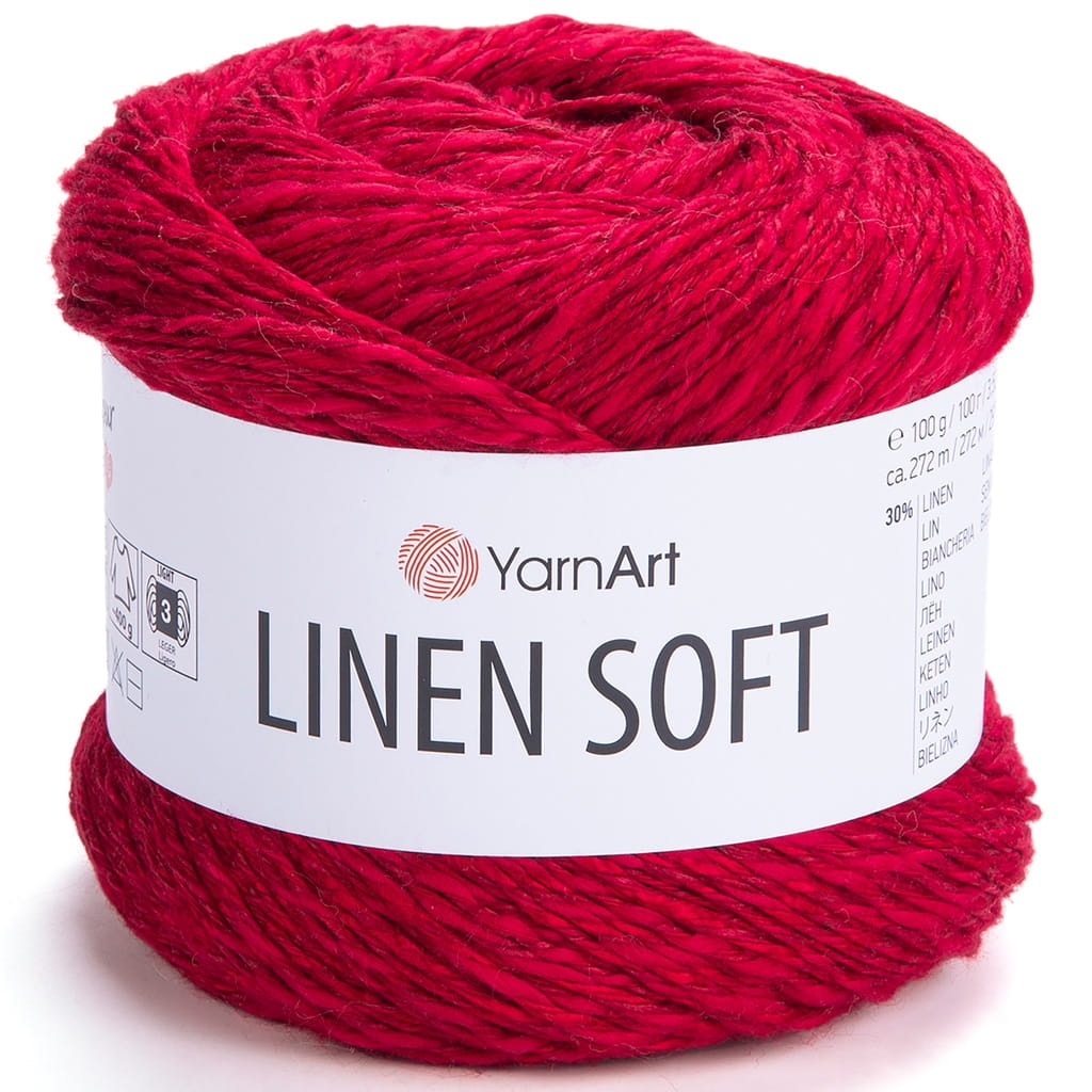 YarnArt | Linen Soft | 7323 | rdzawo -czerwony [len / wiskoza / bawełna]
