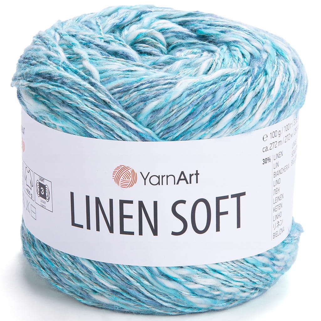 YarnArt | Linen Soft | 7408 | wielokolorowa [len / wiskoza / bawełna]