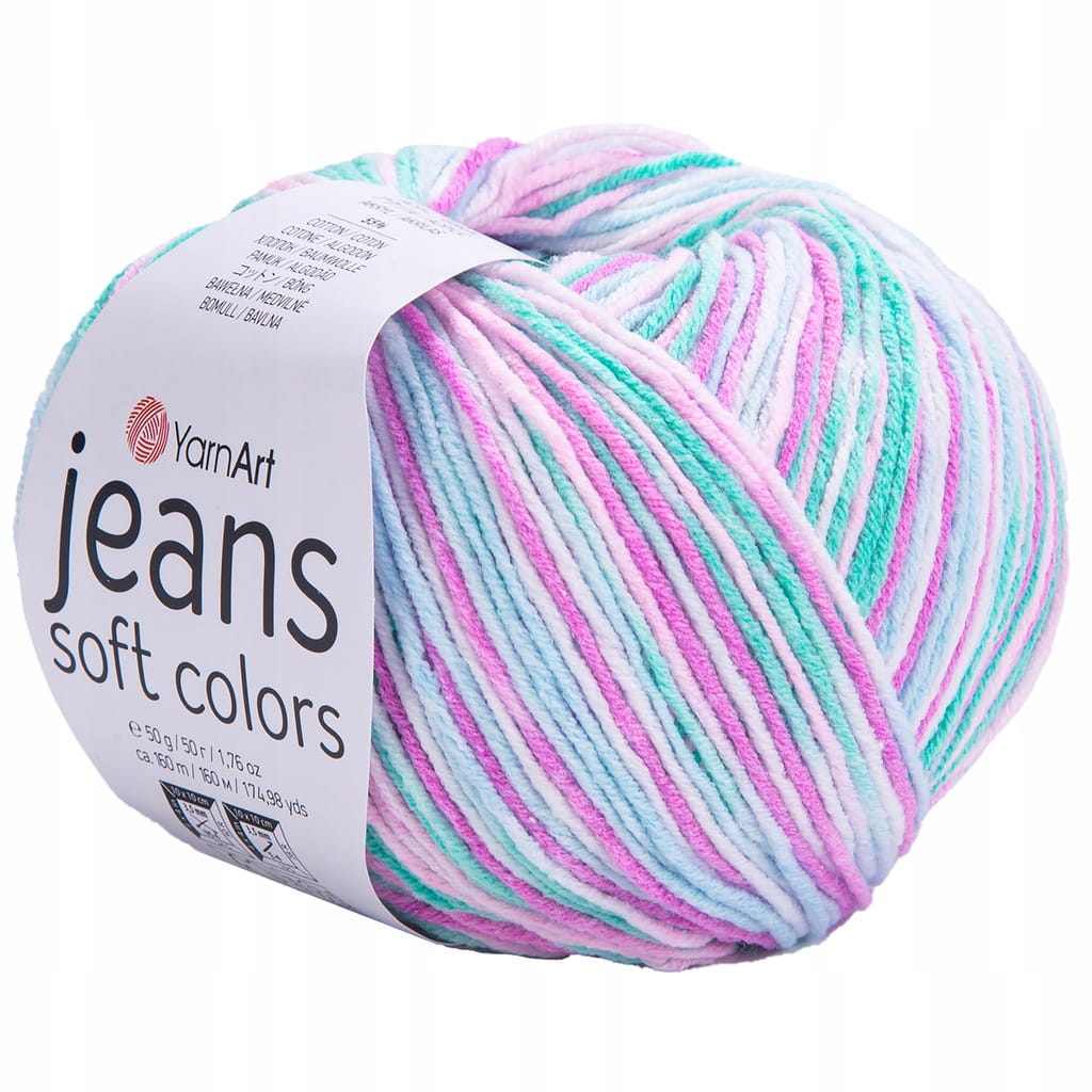 YarnArt | Jeans Soft Colors | 6202 print [55% bawełna / 45% akryl]