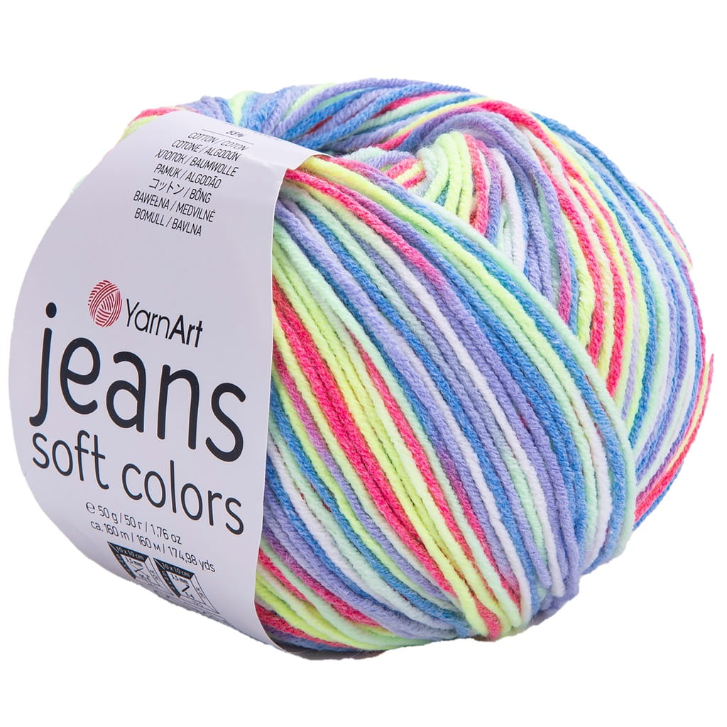 YarnArt | Jeans Soft Colors | 6207 print [55% bawełna / 45% akryl]
