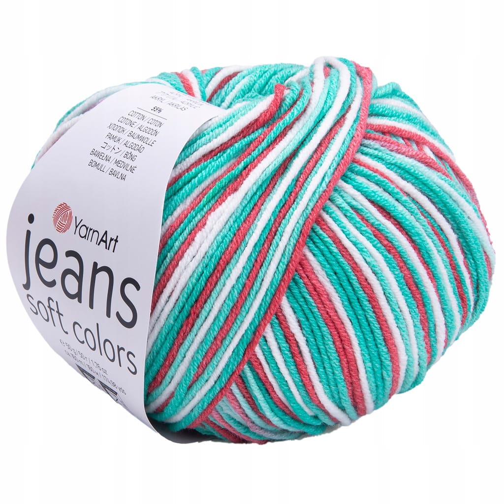 YarnArt | Jeans Soft Colors | 6215 print [55% bawełna / 45% akryl]
