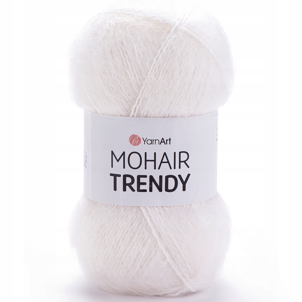 YarnArt | Mohair Trendy | 101 | biały naturalny [50% moher / 50% akryl]