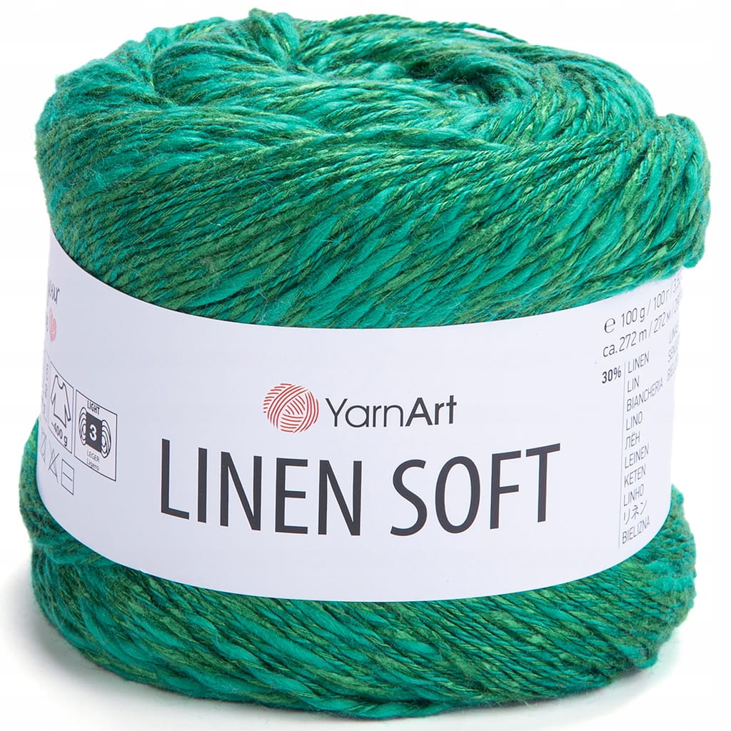 YarnArt | Linen Soft | 7315 | zielony [30% len / 36% wiskoza / 34% bawełna]