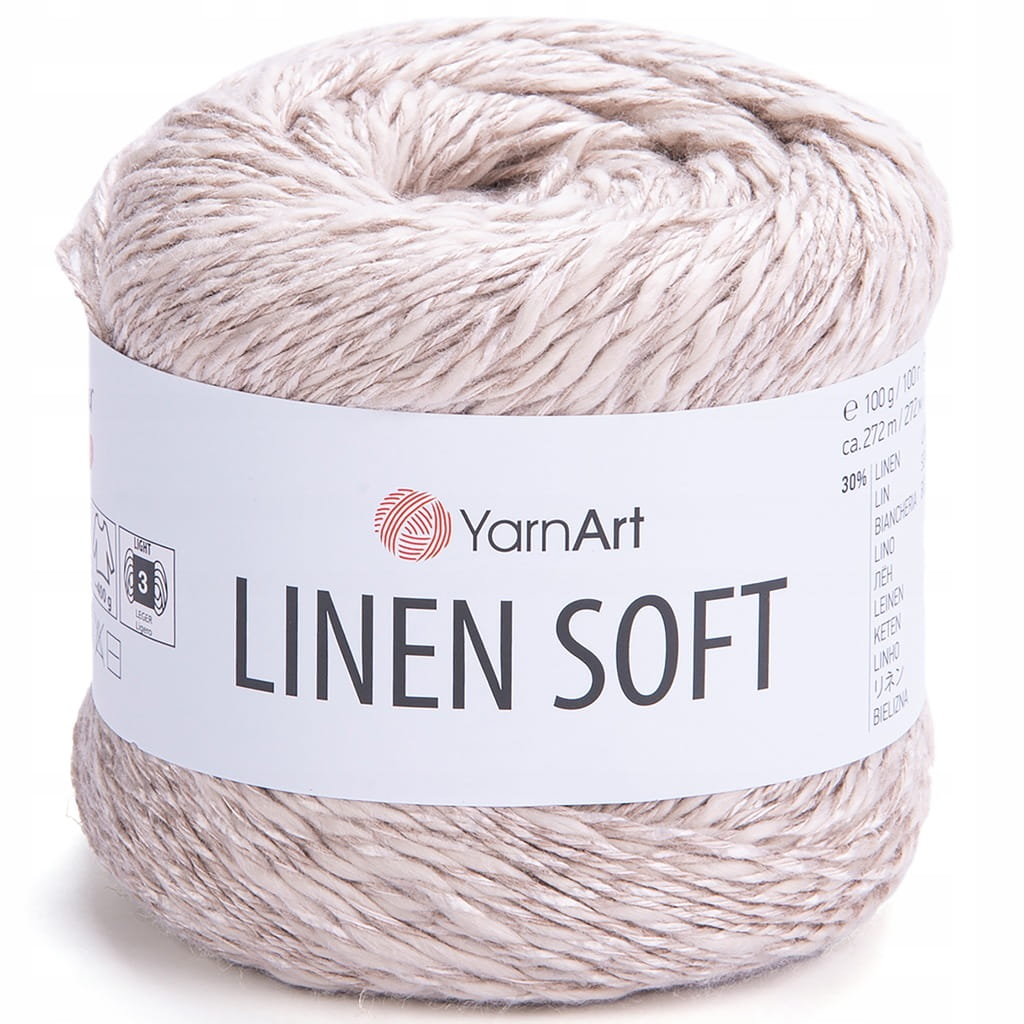YarnArt | Linen Soft | 7304 | piaskowy beż [len / wiskoza / bawełna]