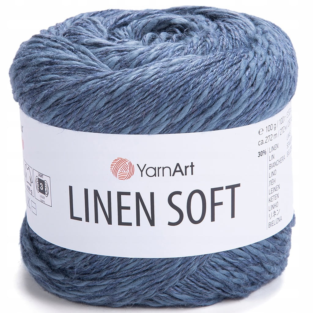 YarnArt | Linen Soft | 7316 | denim [30% len / 36% wiskoza / 34% bawełna]