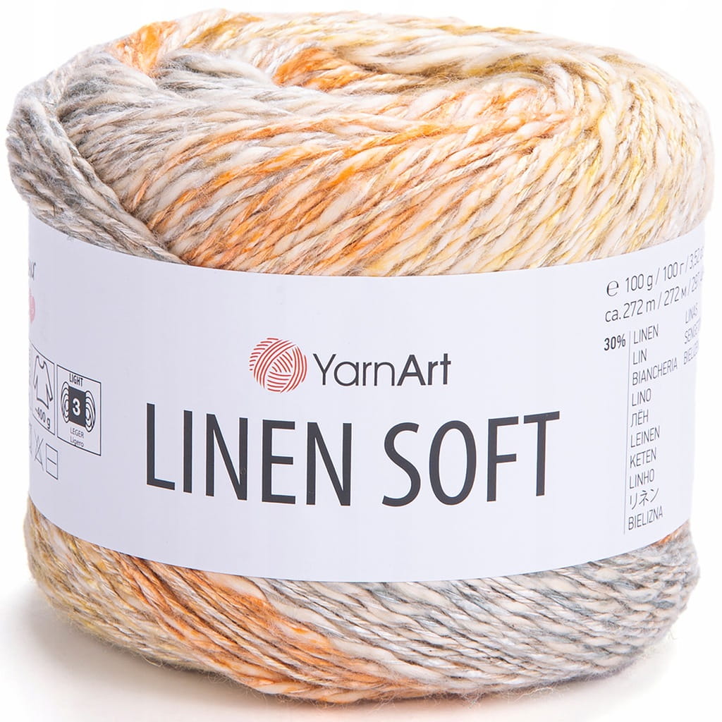 YarnArt | Linen Soft | 7403 | wielokolorowa [len / wiskoza / bawełna]