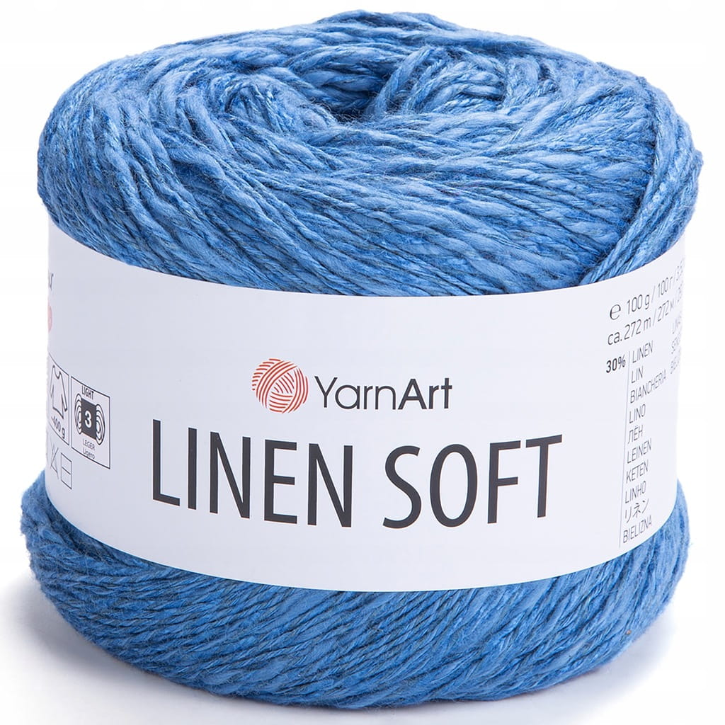 YarnArt | Linen Soft | 7318 | jeans [30% len / 36% wiskoza / 34% bawełna]
