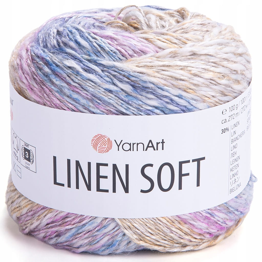 YarnArt | Linen Soft | 7404 | wielokolorowa [len / wiskoza / bawełna]