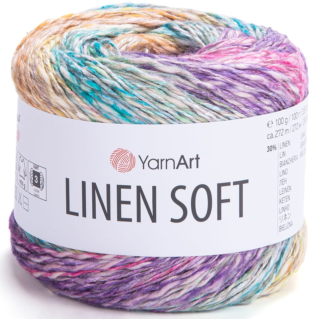 YarnArt | Linen Soft | 7401 | wielokolorowa [len / wiskoza / bawełna]