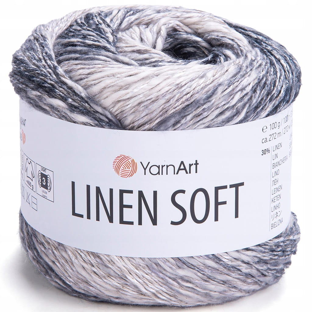 YarnArt | Linen Soft | 7406 | wielokolorowa [len / wiskoza / bawełna]