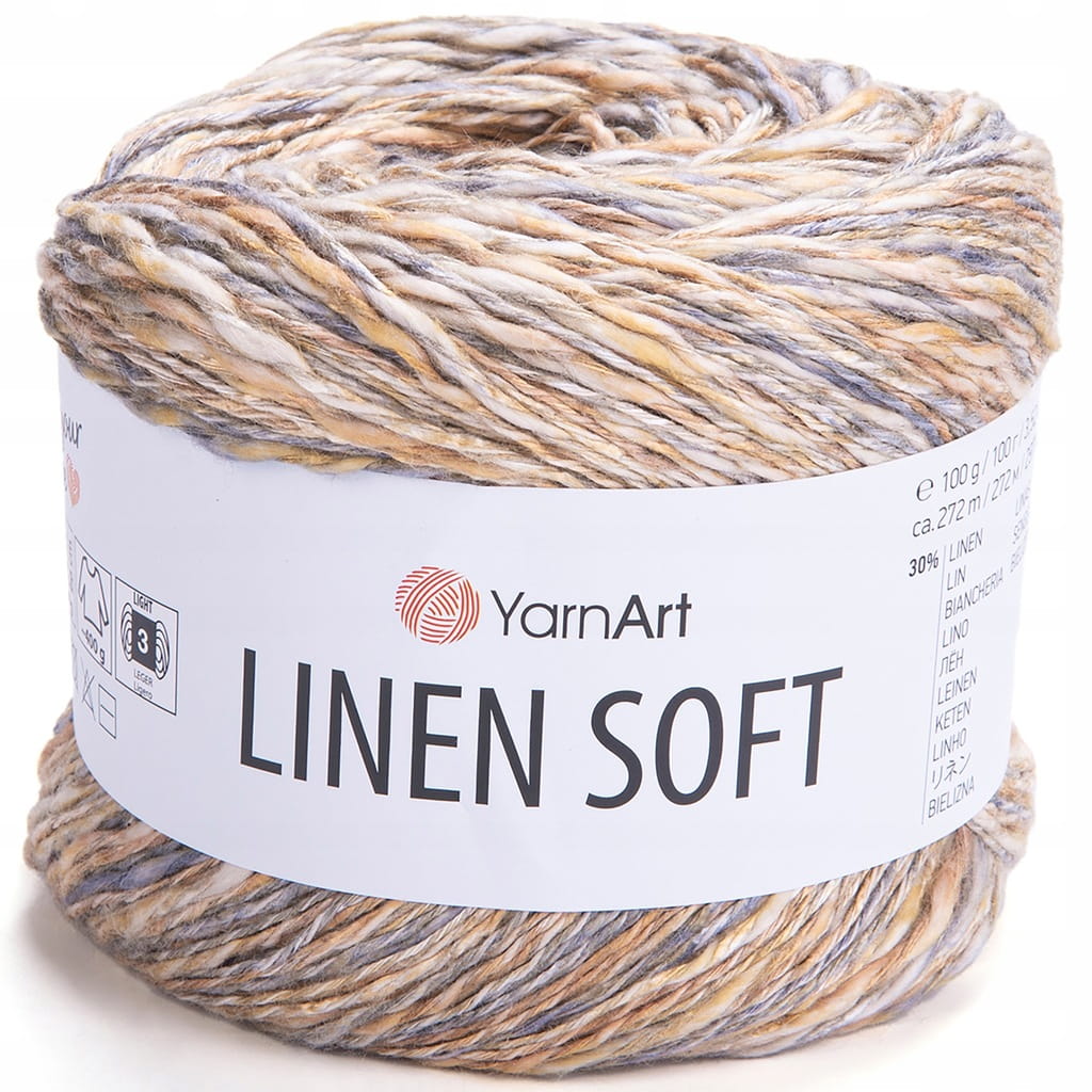 YarnArt | Linen Soft | 7407 | wielokolorowa [len / wiskoza / bawełna]