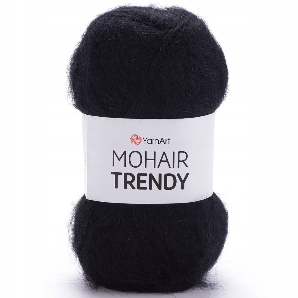 YarnArt | Mohair Trendy | 102 | czarny [50% moher / 50% akryl]