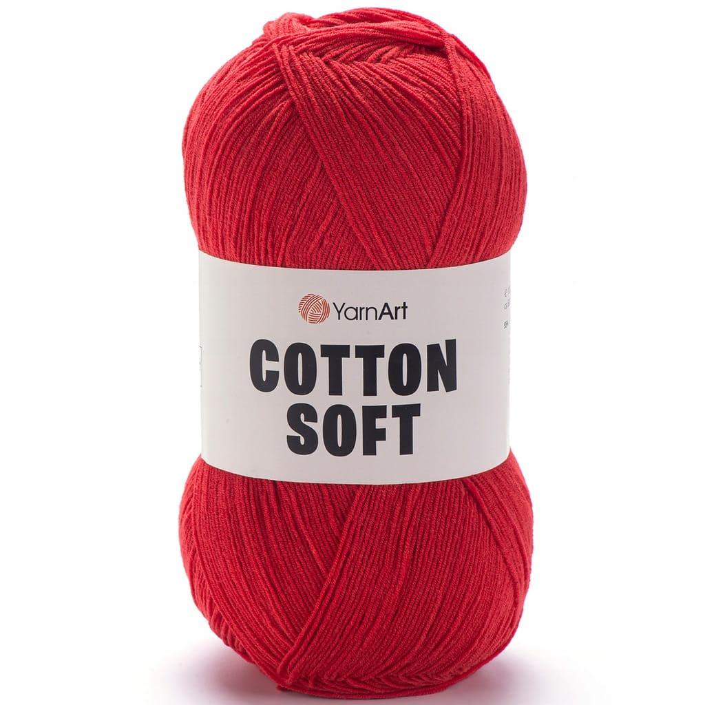 YarnArt | Cotton Soft | 90 | intensywna czerwień [55% bawełna / 45% poliakr