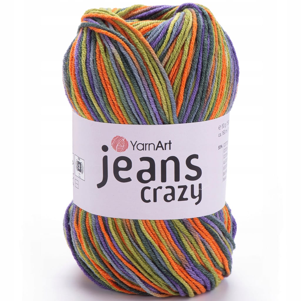 YarnArt | Jeans Crazy | 8213 | wielokolorowa [55% bawełna / 45% poliakryl]
