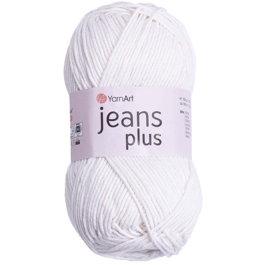 YarnArt | Jeans Plus | 01 | biały naturalny