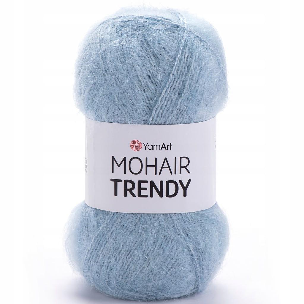 YarnArt | Mohair Trendy | 107 | jasny stalowy błękit [50% moher / 50% akry]