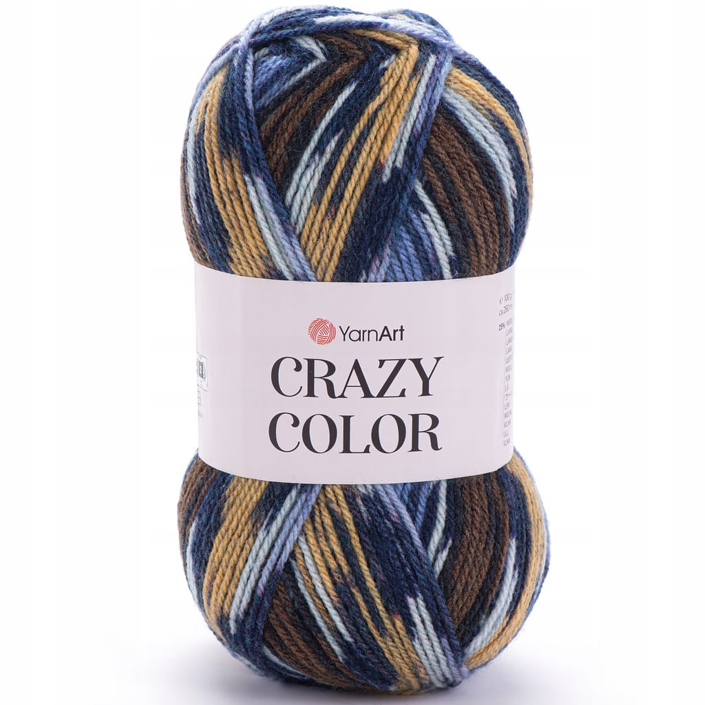 YarnArt | Crazy Color | 182 print | wielokolorowa [25% wełna / 75% akryl]
