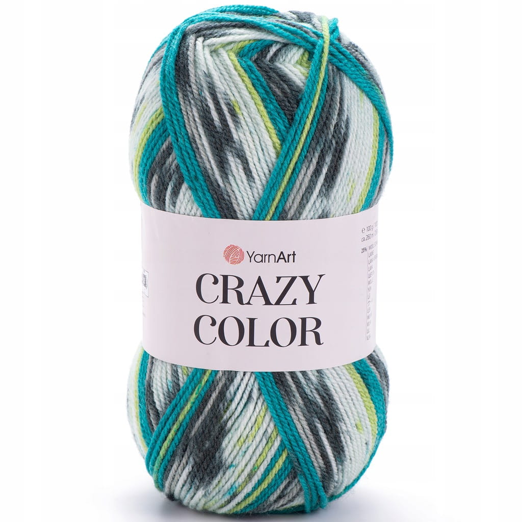 YarnArt | Crazy Color | 166 print | wielokolorowa [25% wełna / 75% akryl]