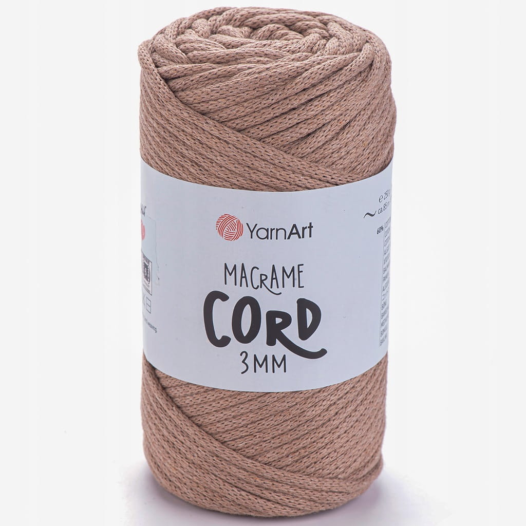 Sznurek | YarnArt | Macrame Cord 3mm | 768 | beżowy ciemny
