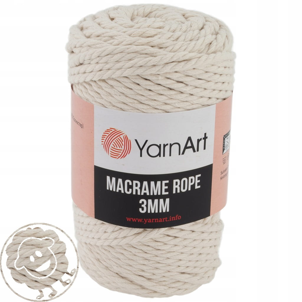 Sznurek skręcany YarnArt | Macrame Rope 3mm | 752