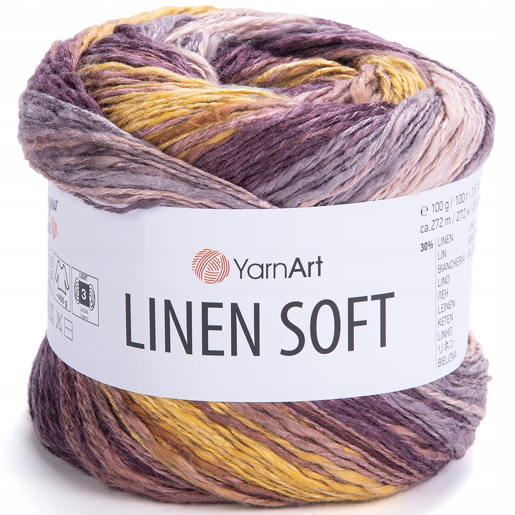 YarnArt | Linen Soft | 7415 | wielokolorowa [len / wiskoza / bawełna]