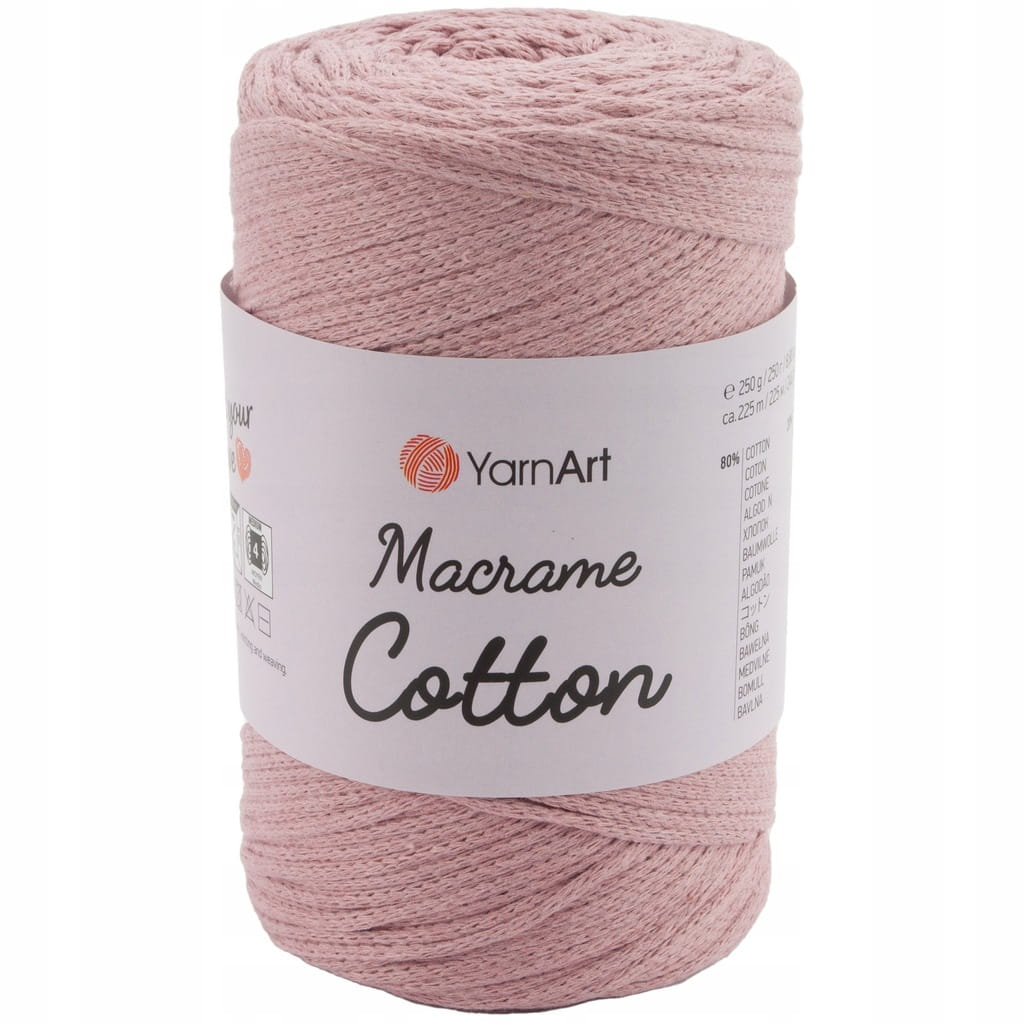 Sznurek | YarnArt | Macrame Cotton | 792 | brudny róż [bawełna / poliester]