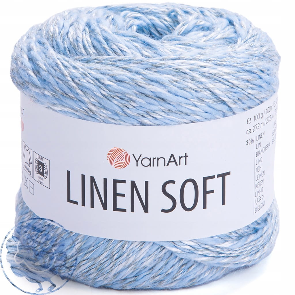 YarnArt | Linen Soft | 7319 | błękitny [30% len / 36% bambus / 34% bawełna]