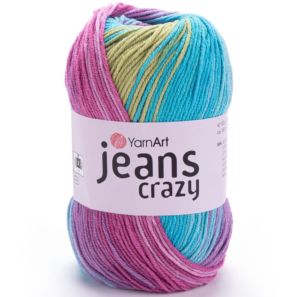 YarnArt | Jeans Crazy | 8211 | wielokolorowa [55% bawełna / 45% poliakryl]