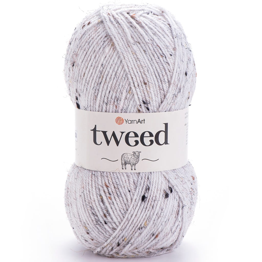 YarnArt | Tweed | 220 MIX | biały