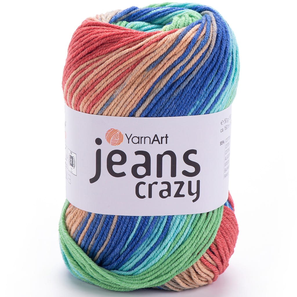 YarnArt | Jeans Crazy | 8209 | wielokolorowa [55% bawełna / 45% poliakryl]