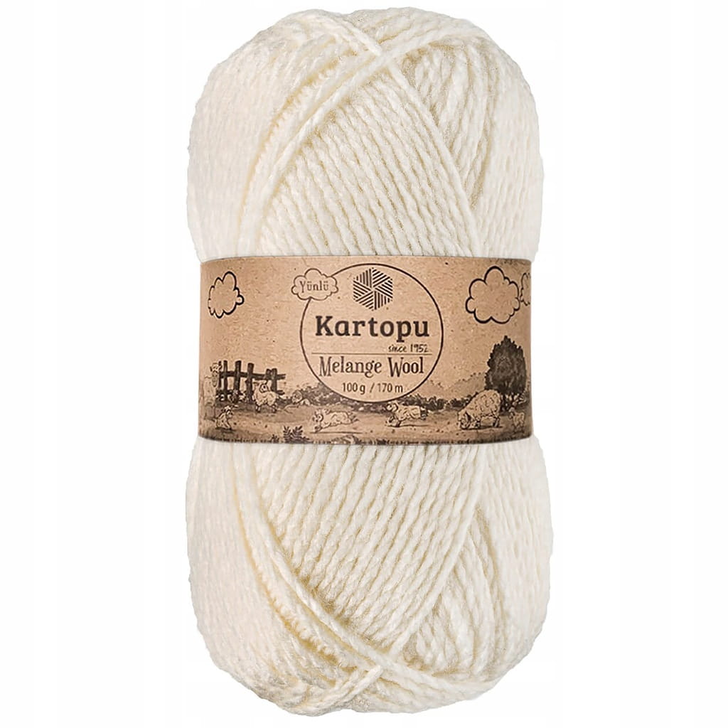 Kartopu | Melange Wool | K0013 | ecru