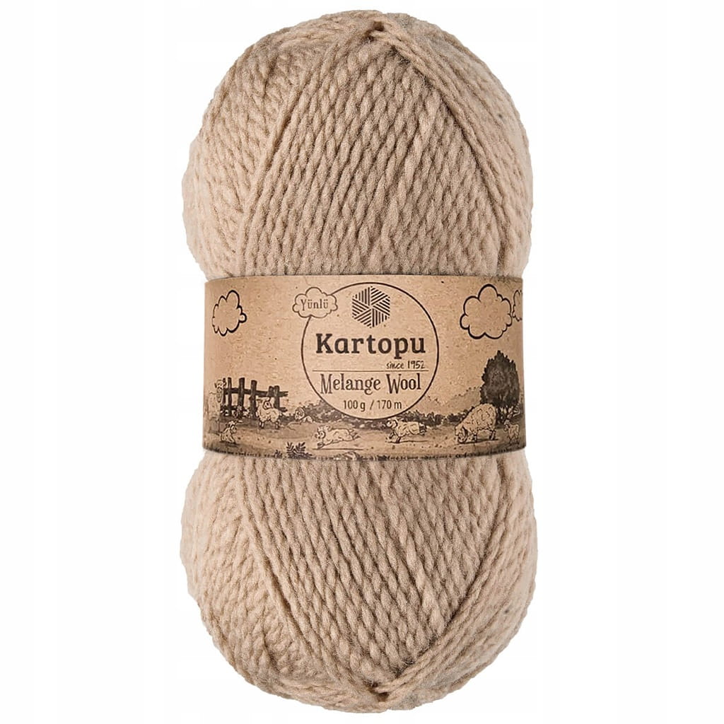 Kartopu | Melange Wool | K0880 | jasny nugat
