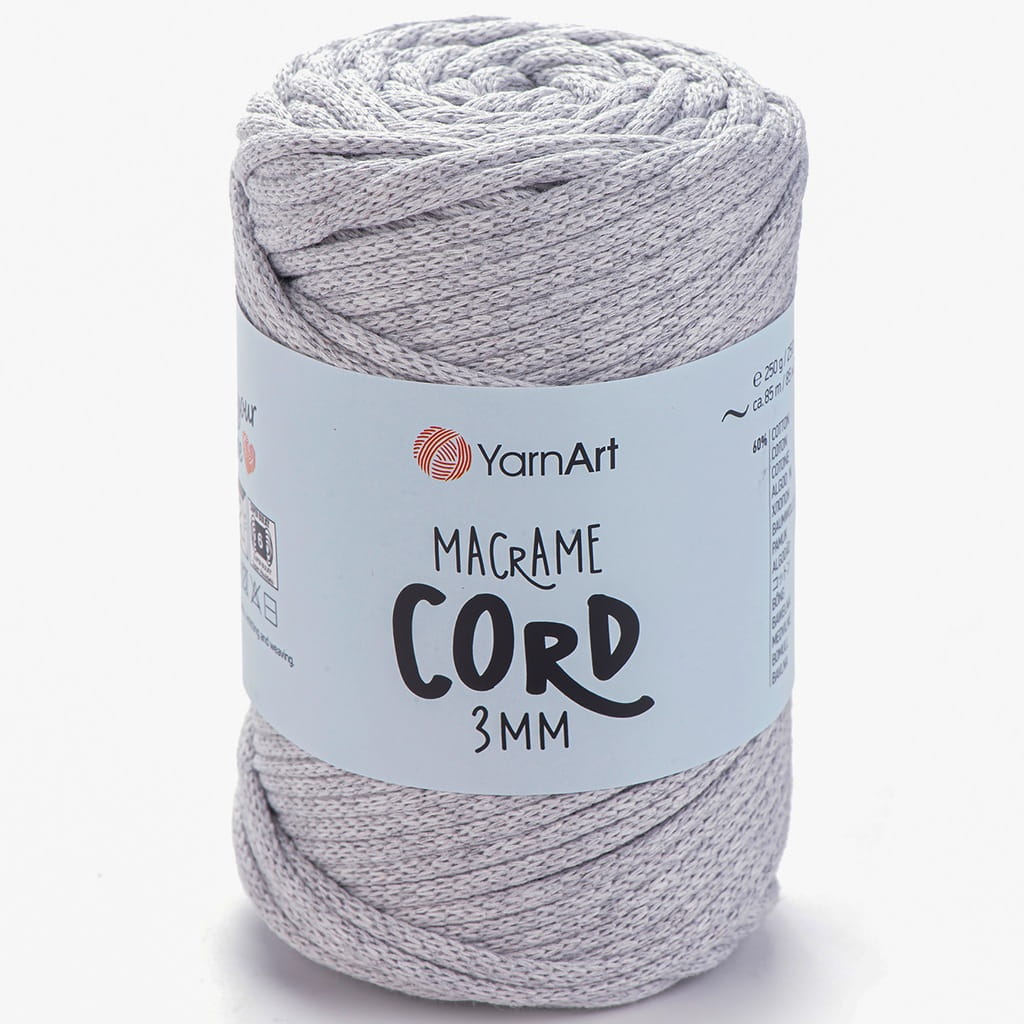 Sznurek | YarnArt | Macrame Cord 3mm | 756 | szary jasny