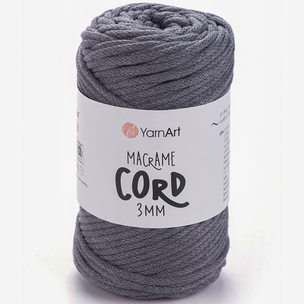 Sznurek | YarnArt | Macrame Cord 3mm | 774 | szary ciemny