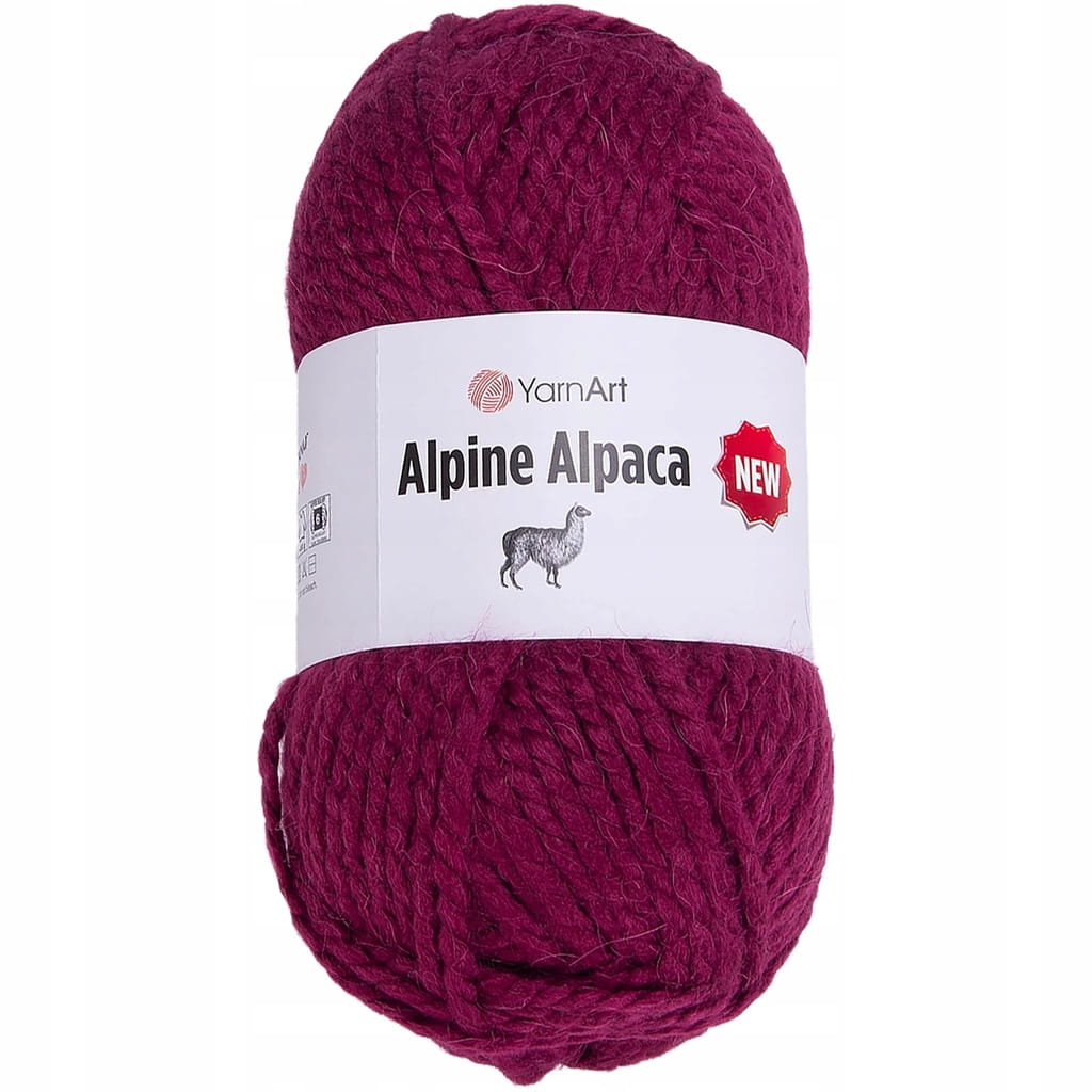 YarnArt | Alpine Alpaca | 1441 | malinowy ciemny