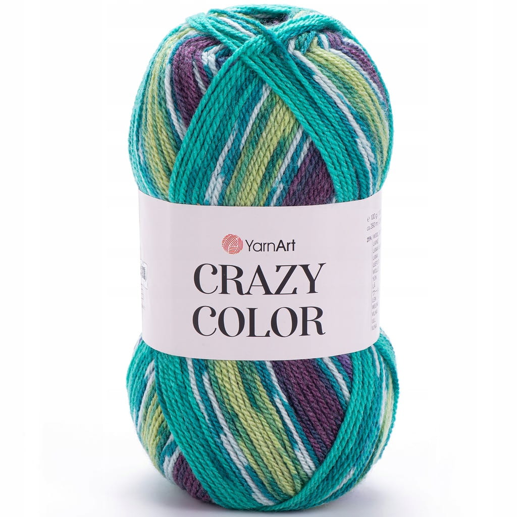 YarnArt | Crazy Color | 178 print | wielokolorowa [25% wełna / 75% akryl]