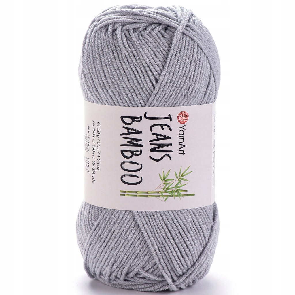 YarnArt | Jeans Bamboo | 127 | szary sygnałowy [50% bambus / 50% poliakryl]