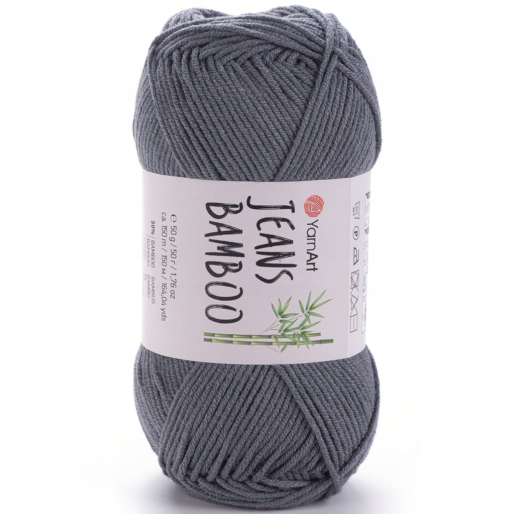 YarnArt | Jeans Bamboo | 128 | szary stalowy ciemny [bambus / poliakryl]