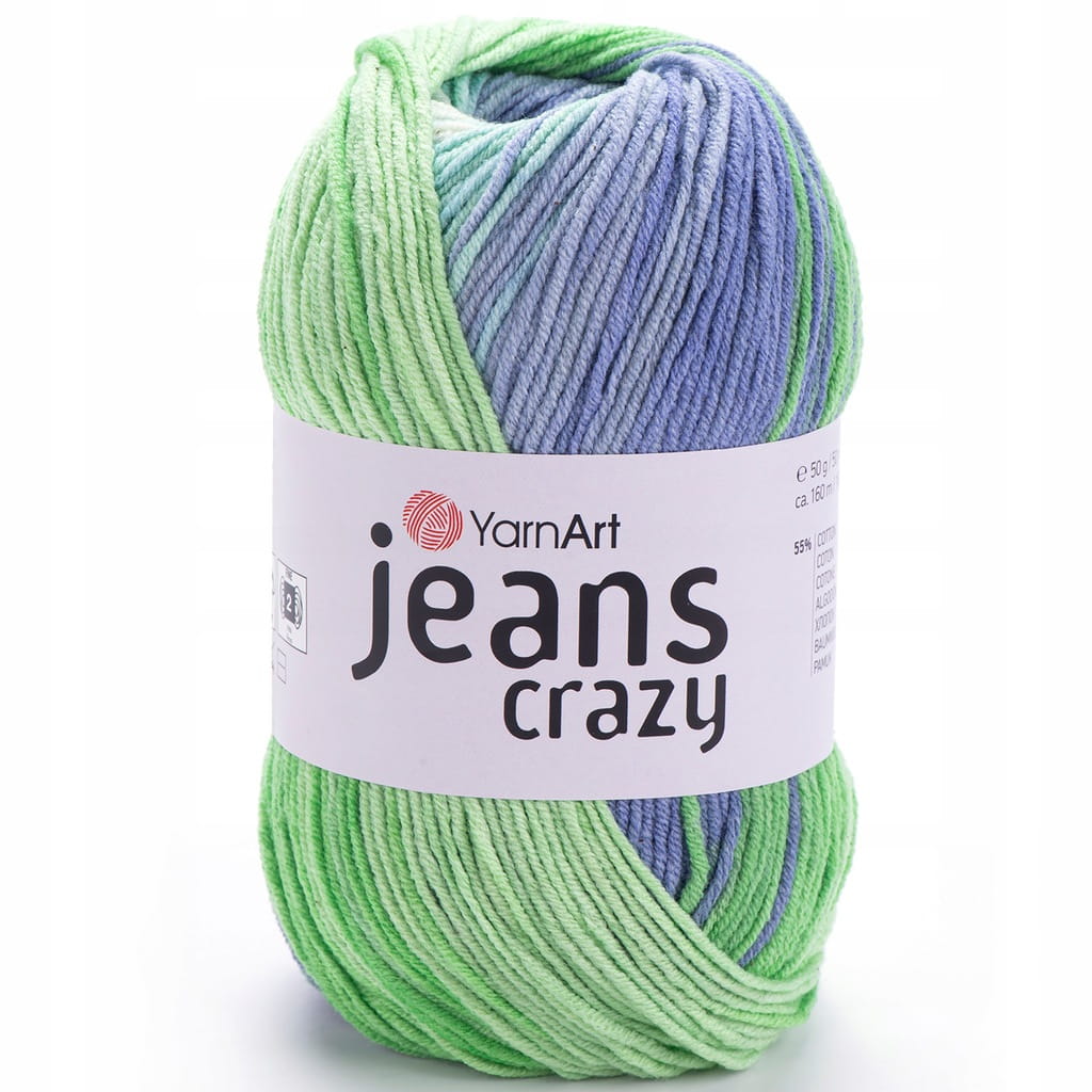 YarnArt | Jeans Crazy | 8208 | wielokolorowa [55% bawełna / 45% poliakryl]