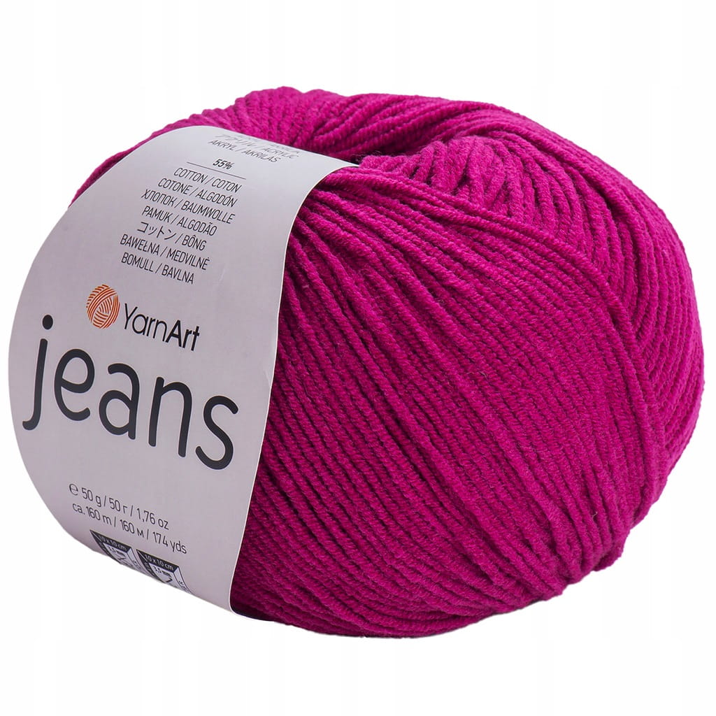 YarnArt | Jeans | 91 | buraczkowy [55% bawełna / 45% poliakryl]