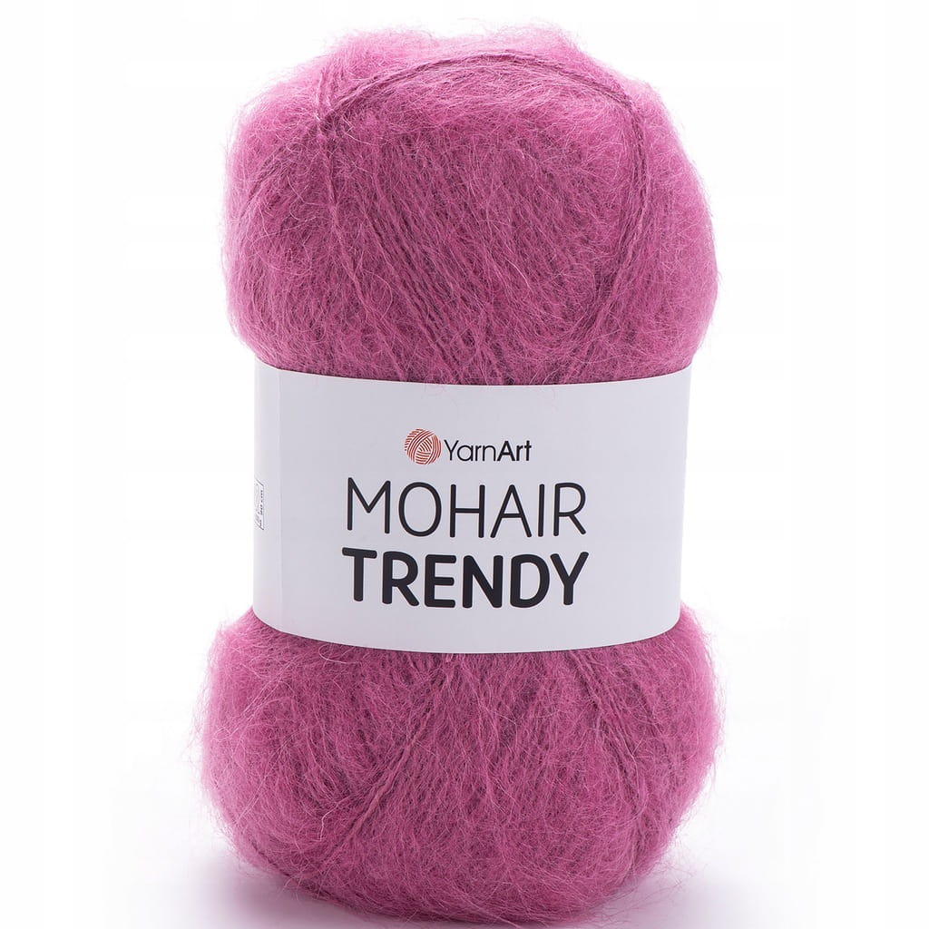 YarnArt | Mohair Trendy | 144 | róż indyjski [50% moher / 50% akryl]