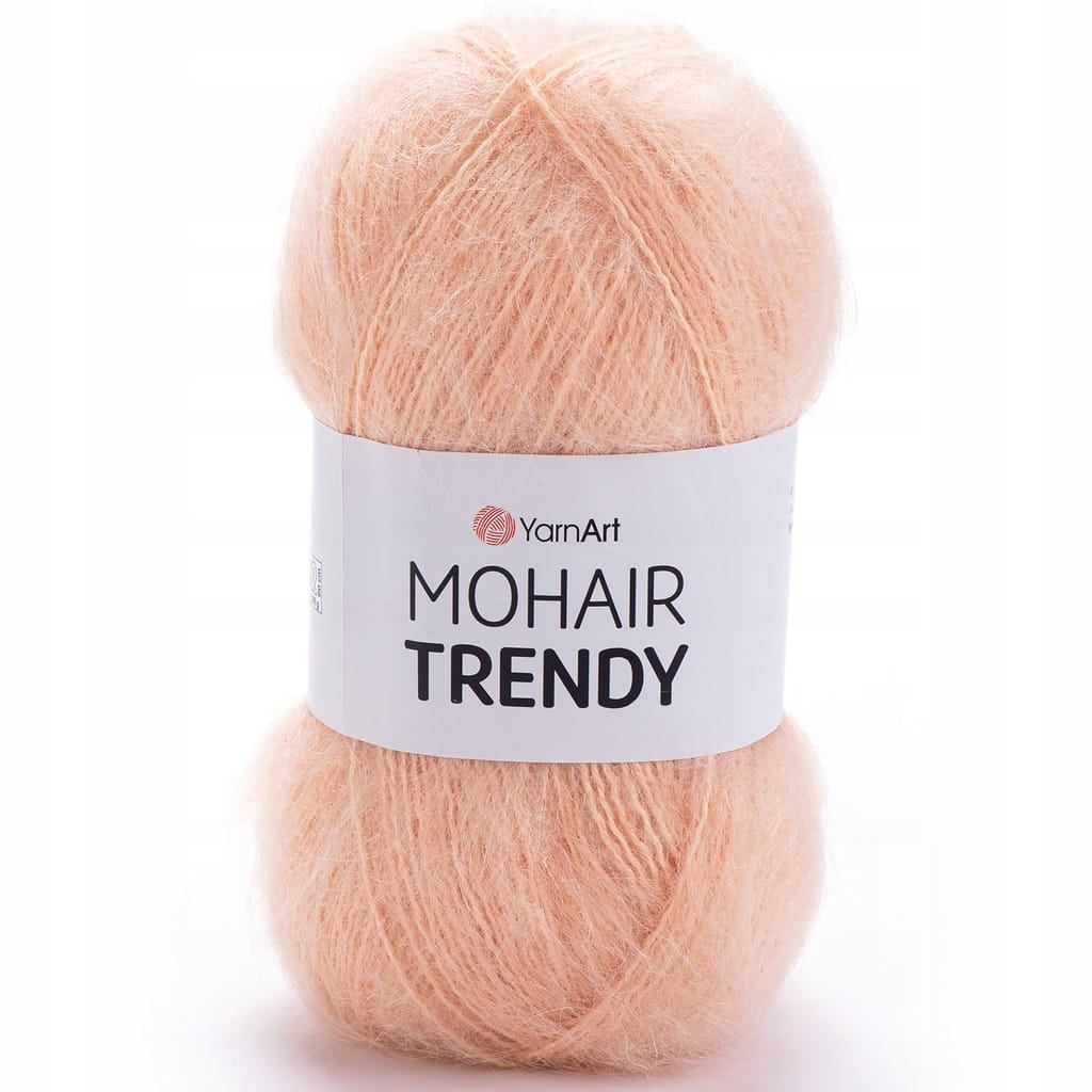 YarnArt | Mohair Trendy | 145 | jasna brzoskwinia [50% moher / 50% akryl]