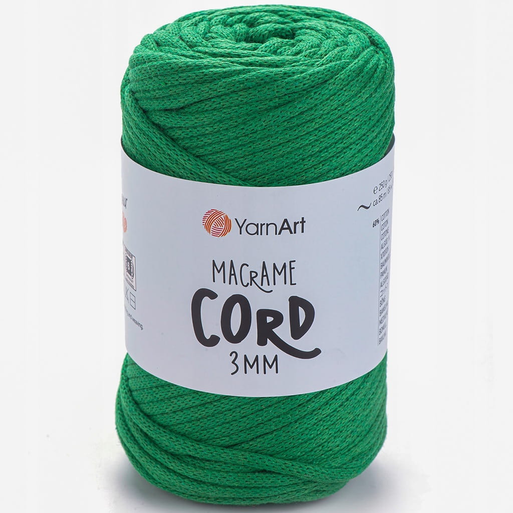 Sznurek | YarnArt | Macrame Cord 3mm | 759 | zielony