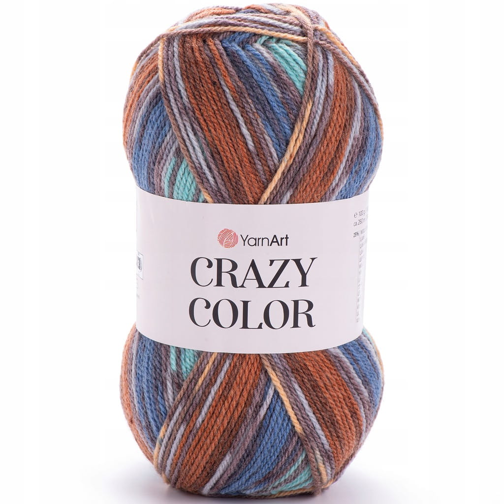 YarnArt | Crazy Color | 175 print | wielokolorowa [25% wełna / 75% akryl]