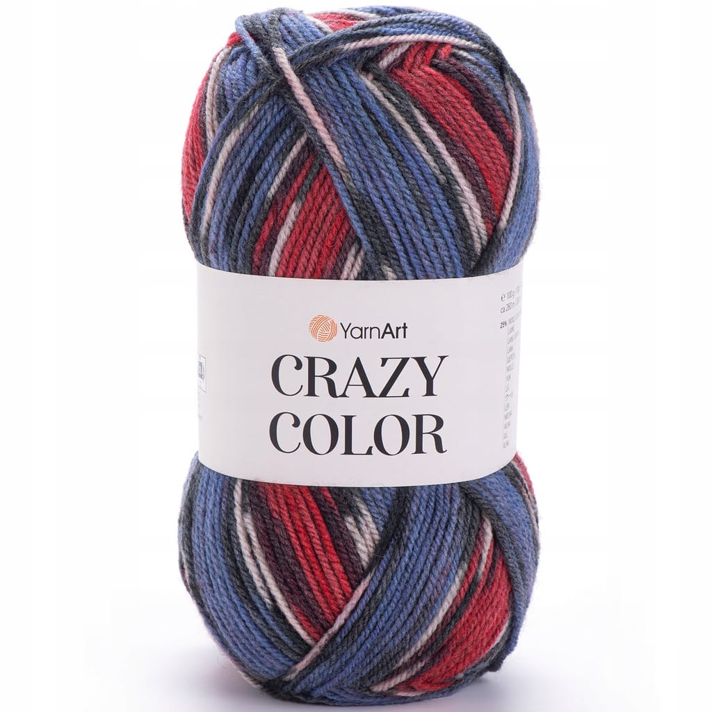 YarnArt | Crazy Color | 164 print | wielokolorowa [25% wełna / 75% akryl]