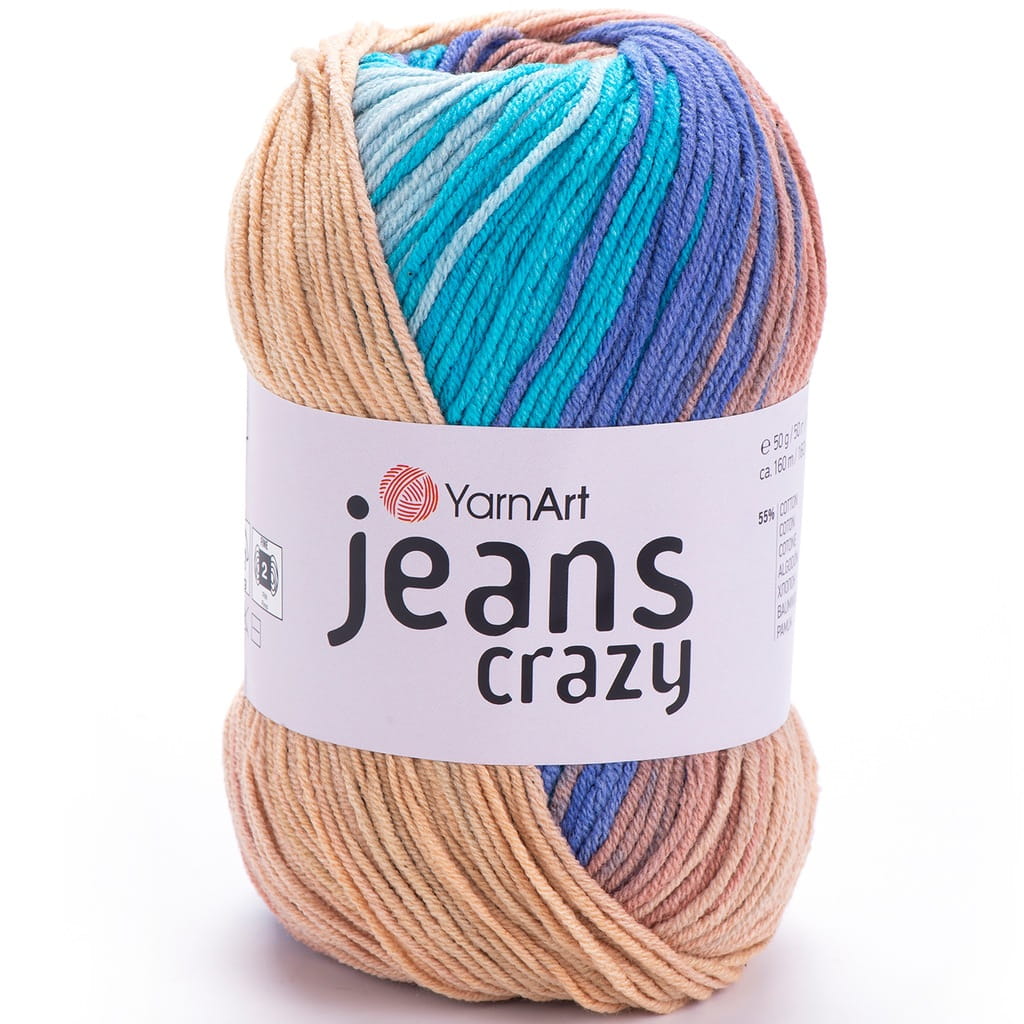 YarnArt | Jeans Crazy | 8207 | wielokolorowa [55% bawełna / 45% poliakryl]