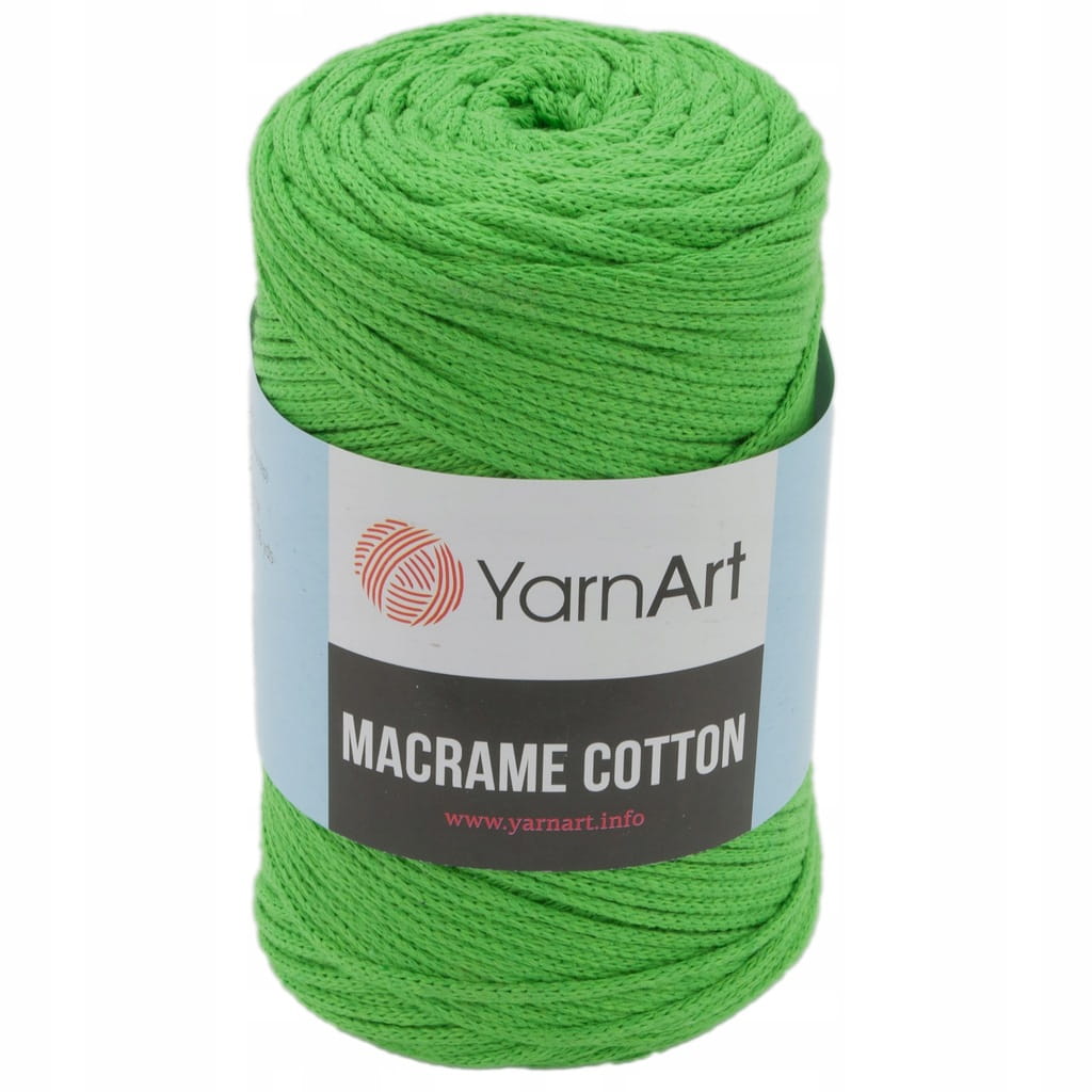 Sznurek | YarnArt | Macrame Cotton | 802 | zielony neonowy