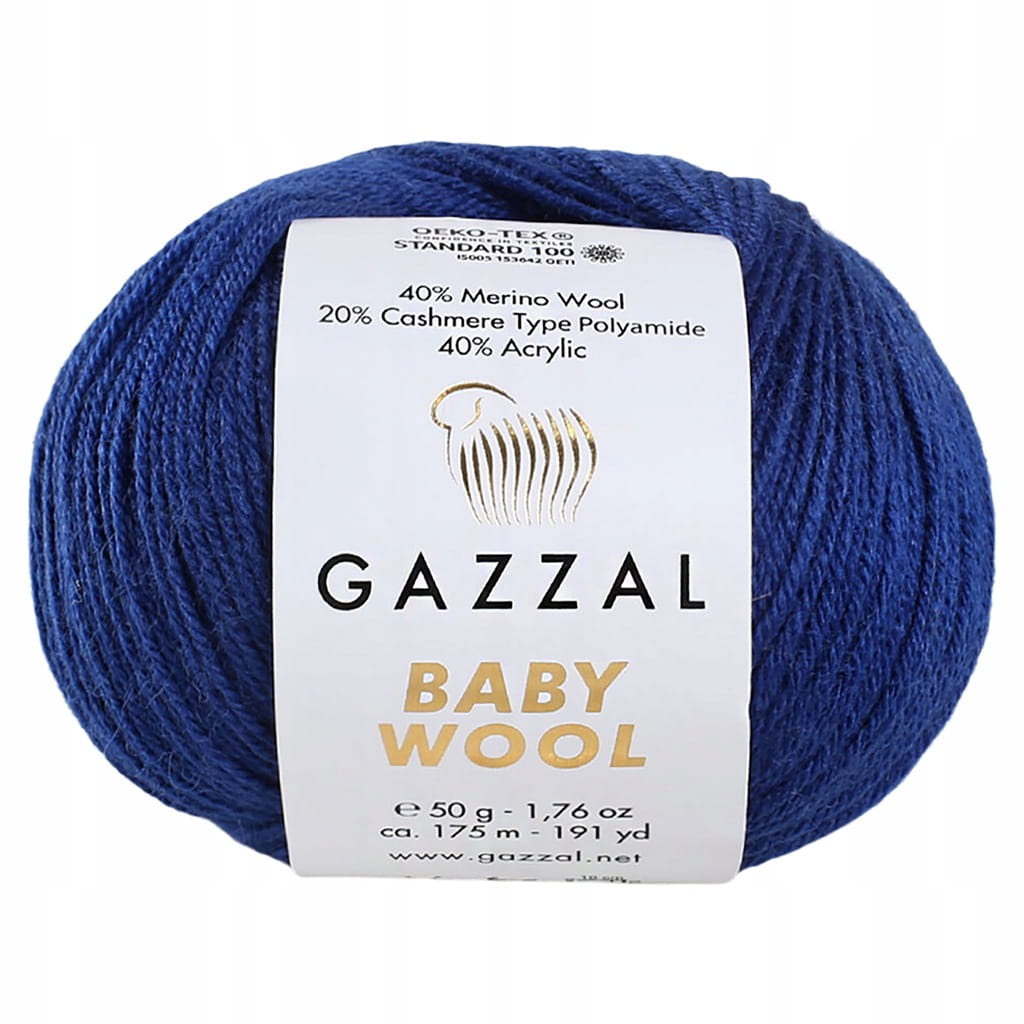 Gazzal | Baby Wool | 802 | granatowy