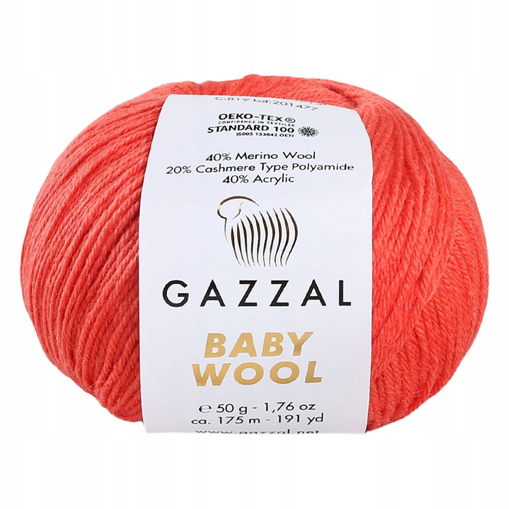 Gazzal | Baby Wool | 819 | koralowy