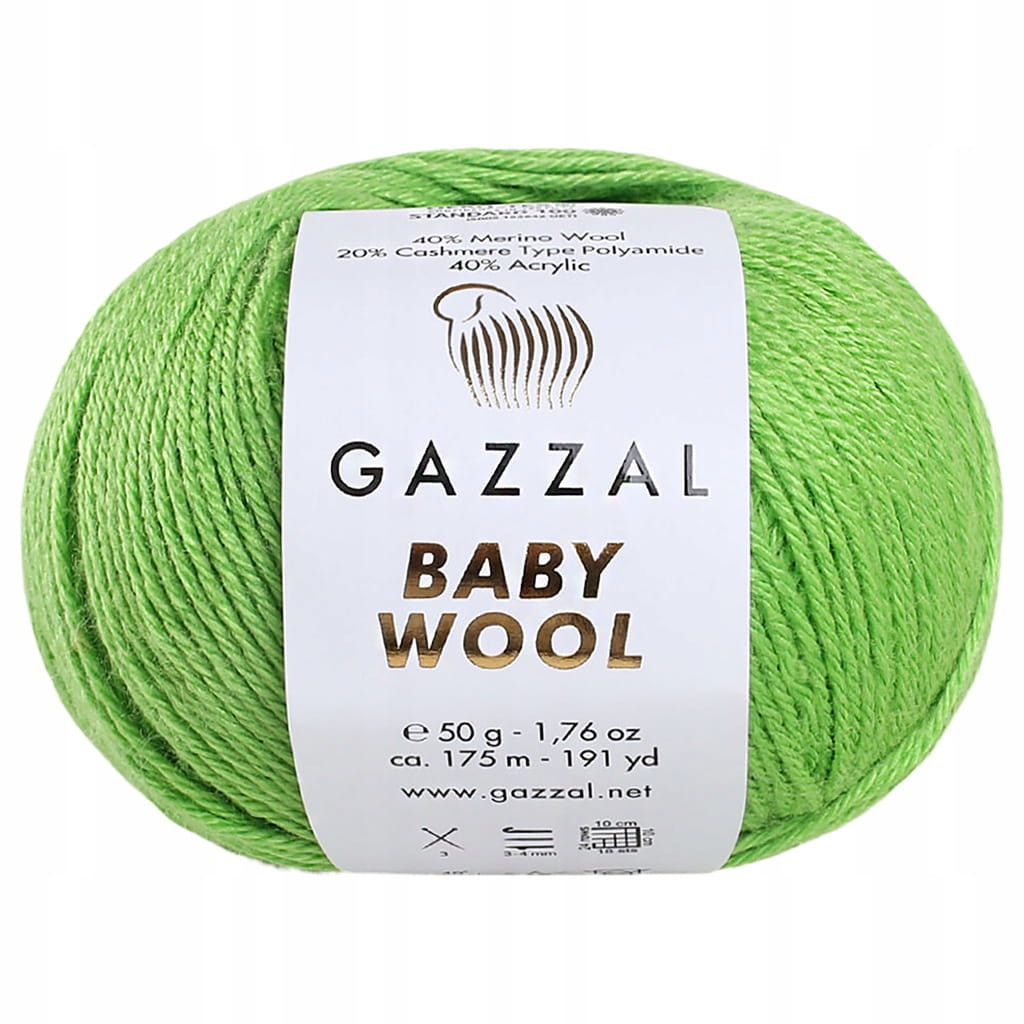 Gazzal | Baby Wool | 821 | zielone jabłuszko